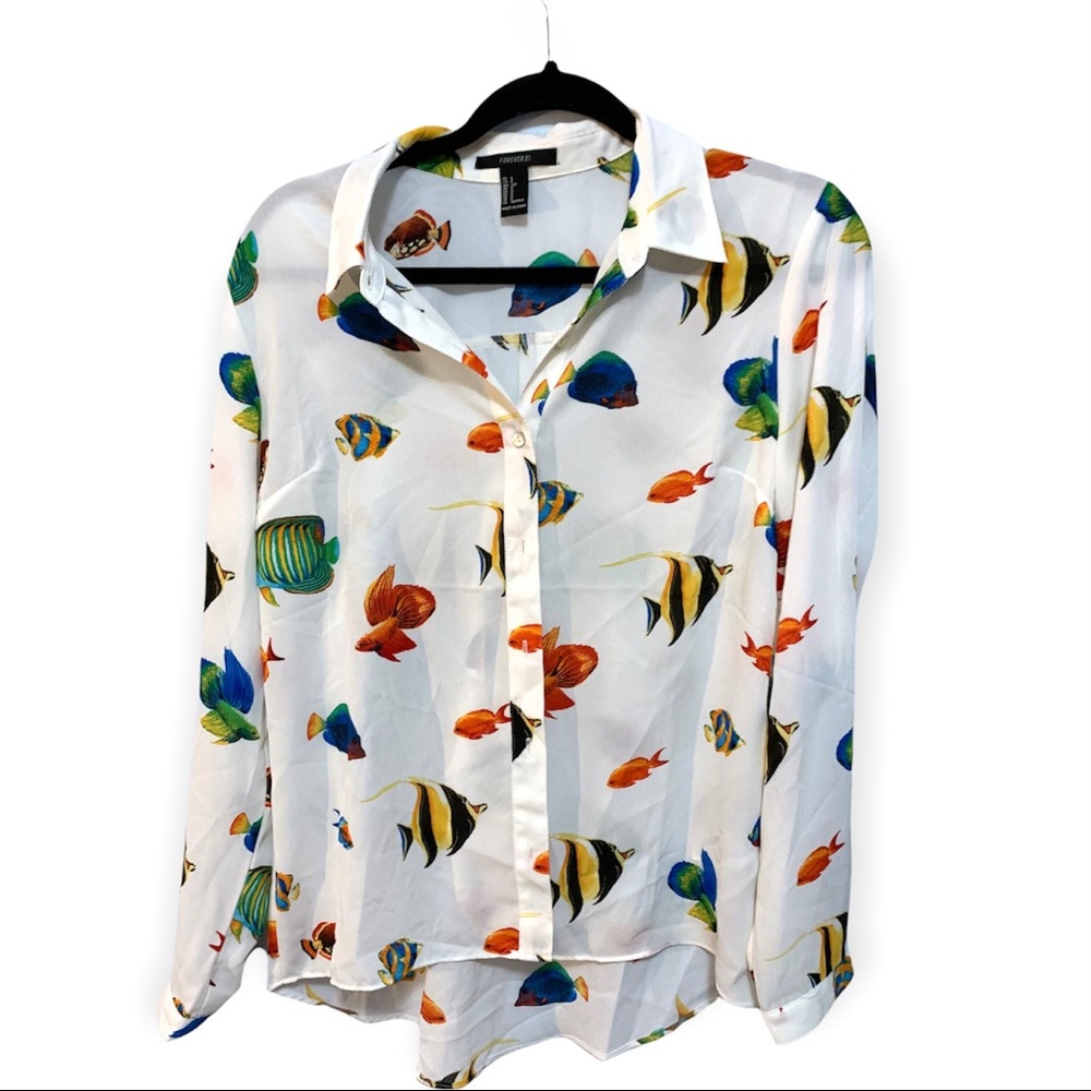 Fish patterned blouse